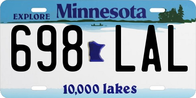 MN license plate 698LAL