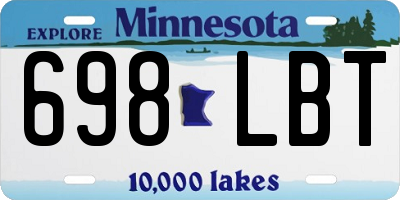 MN license plate 698LBT