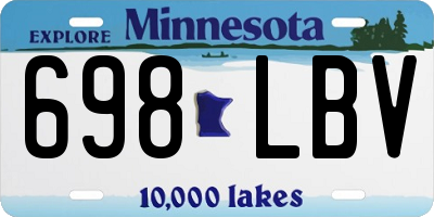 MN license plate 698LBV