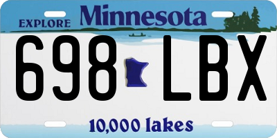 MN license plate 698LBX
