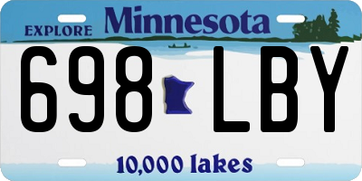 MN license plate 698LBY