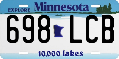 MN license plate 698LCB
