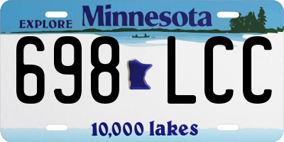 MN license plate 698LCC