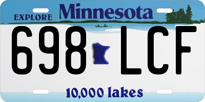 MN license plate 698LCF