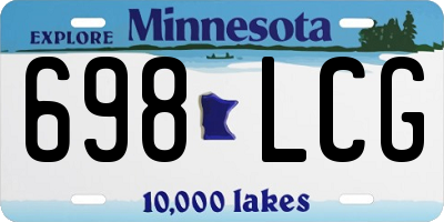 MN license plate 698LCG