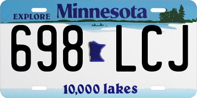 MN license plate 698LCJ
