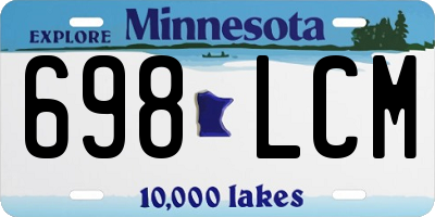 MN license plate 698LCM