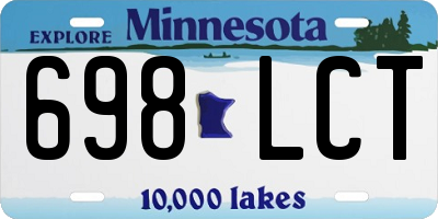 MN license plate 698LCT