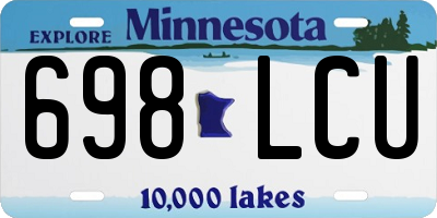 MN license plate 698LCU