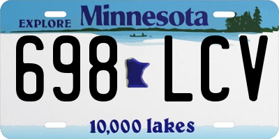 MN license plate 698LCV