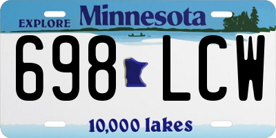 MN license plate 698LCW
