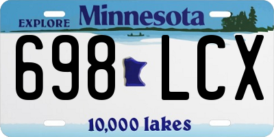 MN license plate 698LCX