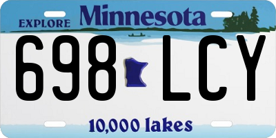 MN license plate 698LCY