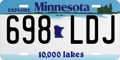 MN license plate 698LDJ