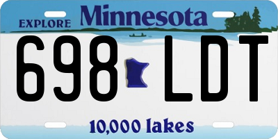 MN license plate 698LDT
