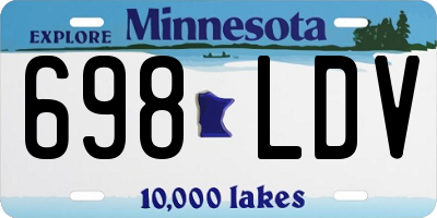 MN license plate 698LDV