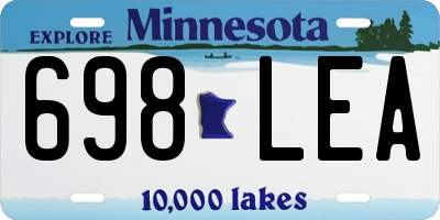 MN license plate 698LEA
