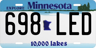 MN license plate 698LED