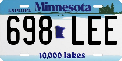 MN license plate 698LEE