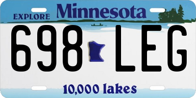 MN license plate 698LEG