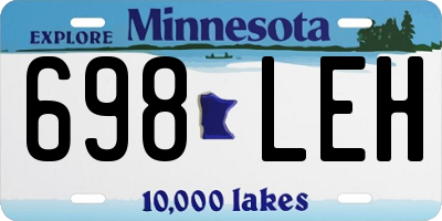 MN license plate 698LEH