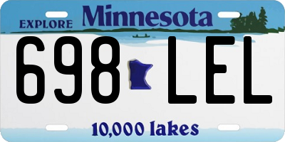 MN license plate 698LEL