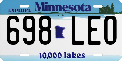 MN license plate 698LEO