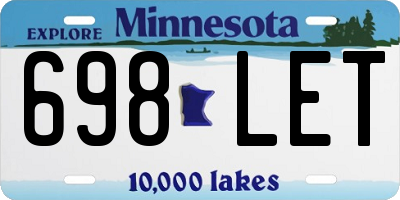 MN license plate 698LET