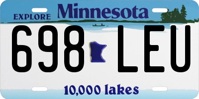 MN license plate 698LEU