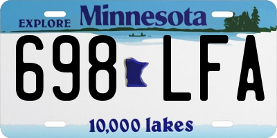 MN license plate 698LFA