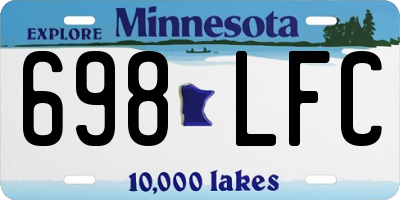 MN license plate 698LFC