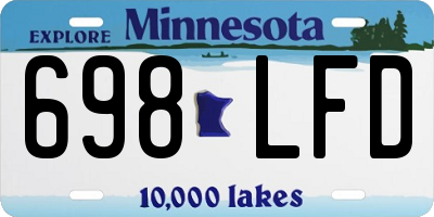 MN license plate 698LFD