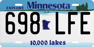 MN license plate 698LFE