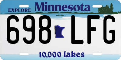 MN license plate 698LFG