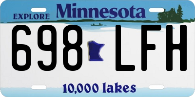 MN license plate 698LFH