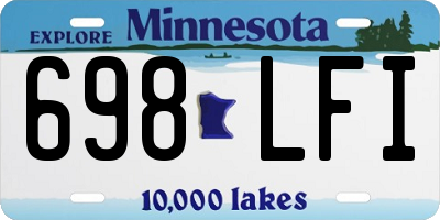MN license plate 698LFI