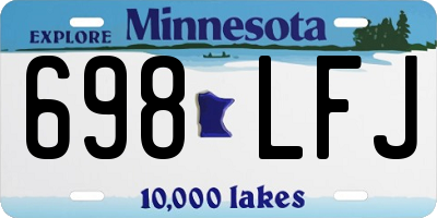 MN license plate 698LFJ