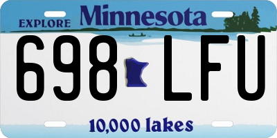 MN license plate 698LFU