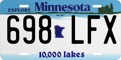MN license plate 698LFX