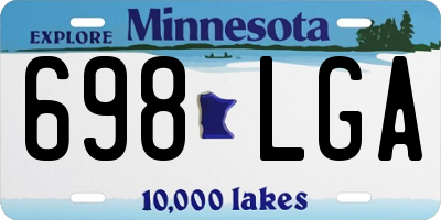 MN license plate 698LGA