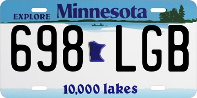 MN license plate 698LGB