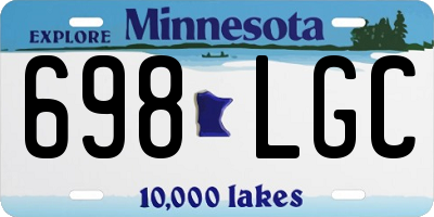 MN license plate 698LGC