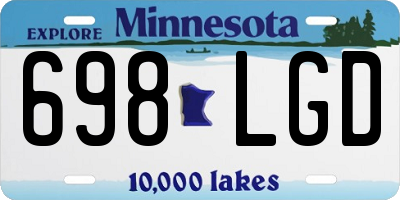 MN license plate 698LGD