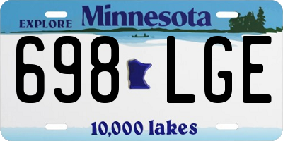 MN license plate 698LGE