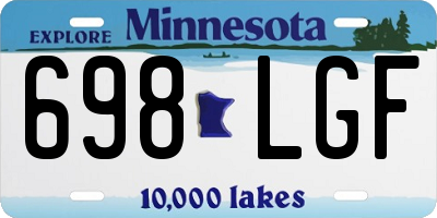 MN license plate 698LGF