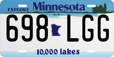 MN license plate 698LGG