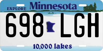 MN license plate 698LGH
