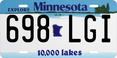 MN license plate 698LGI