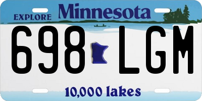 MN license plate 698LGM