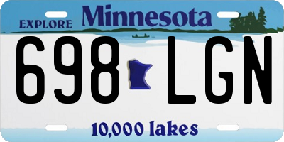 MN license plate 698LGN